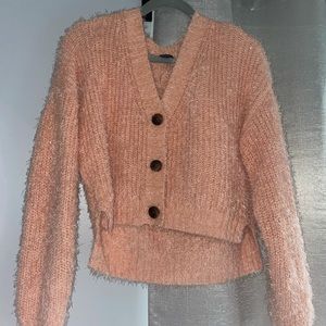 Fuzzy light pink sweater